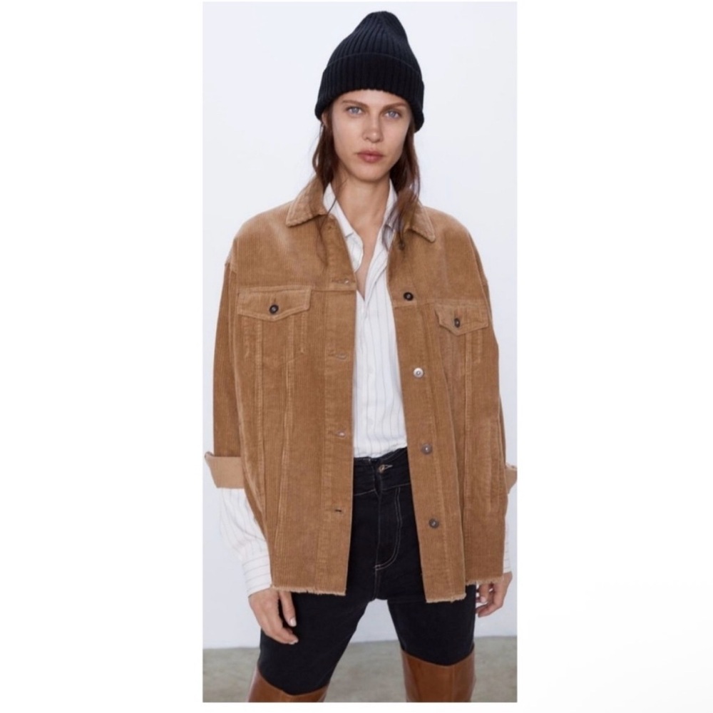 ZARA Oversized Corduroy Jacket small